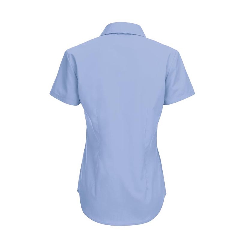 Рубашка женская с коротким рукавом SSL/women, корпоративный голубой, полиэстер, хлопок