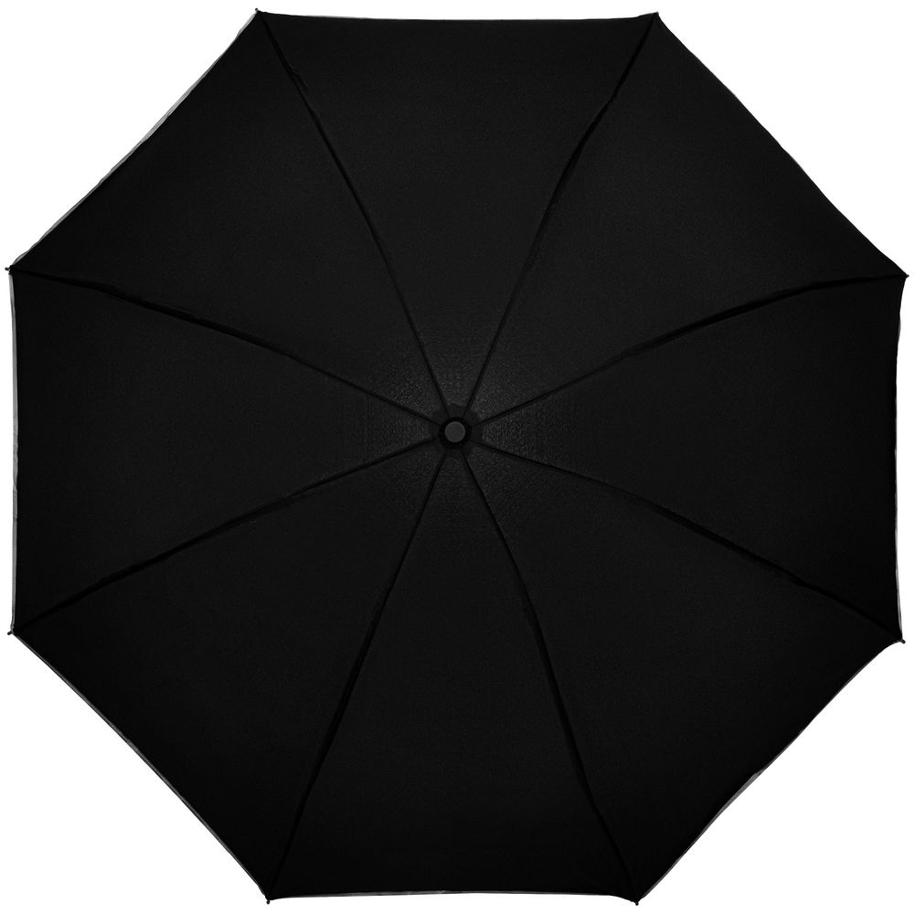 Зонт наоборот складной Futurum, черный, черный