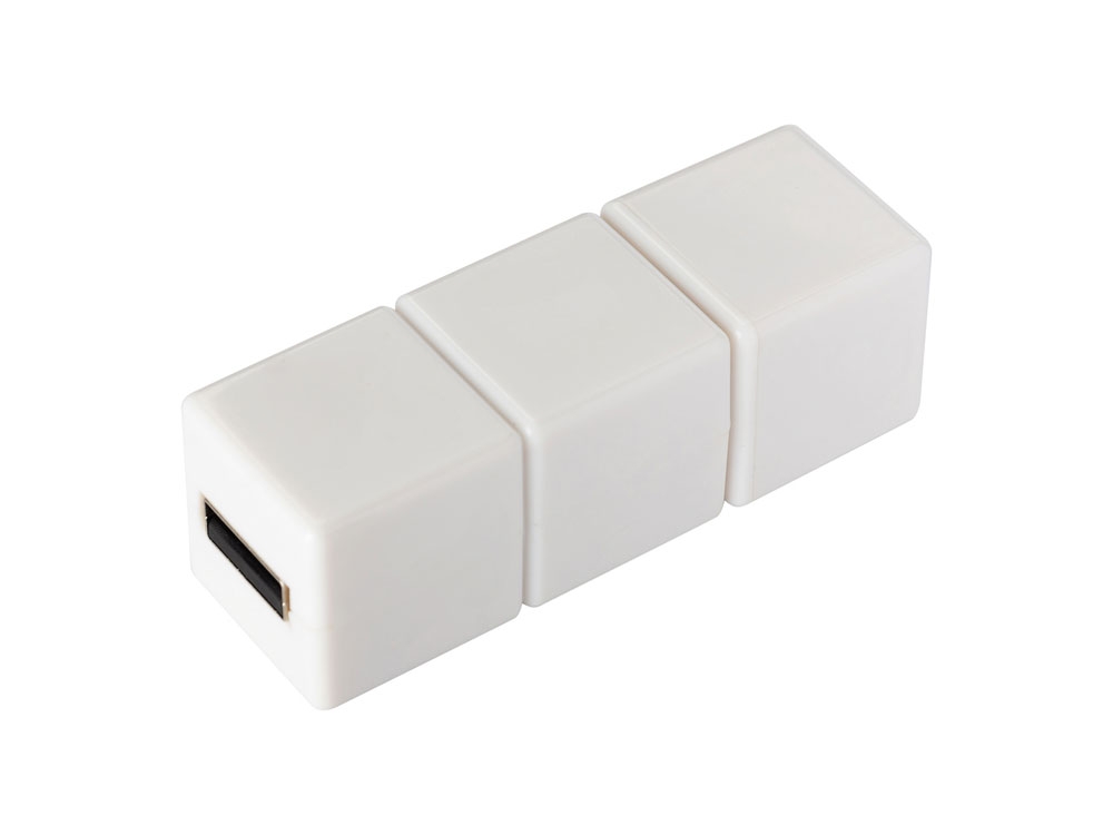 USB 2.0- флешка на 4 Гб «Кубик Рубика», белый, пластик