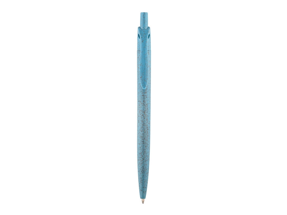 Шариковая ручка из волокон пшеничной соломы и ABS «CAMILA», голубой, пластик