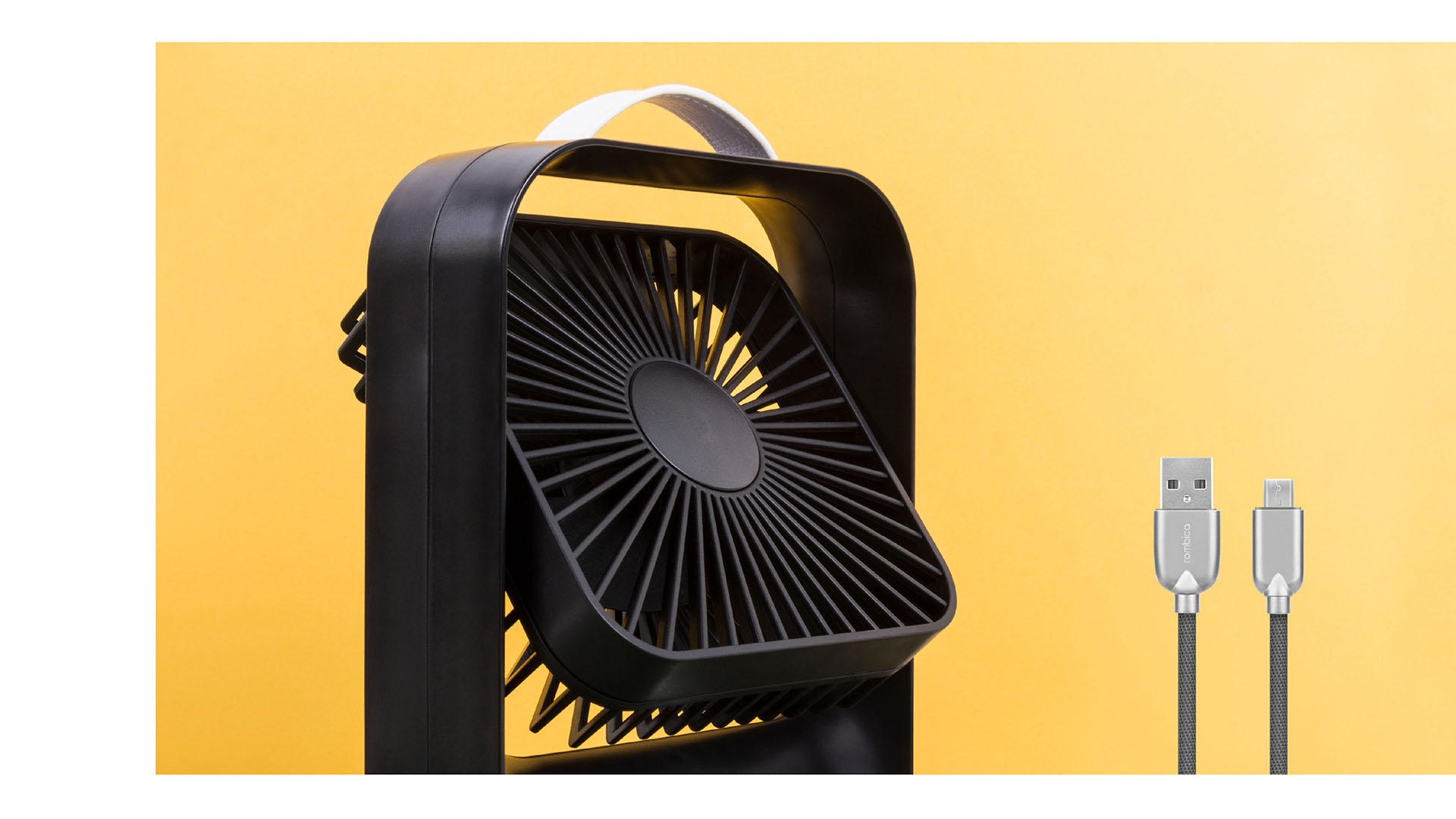 Портативный вентилятор Rombica NEO Flow, черный, черный, пластик