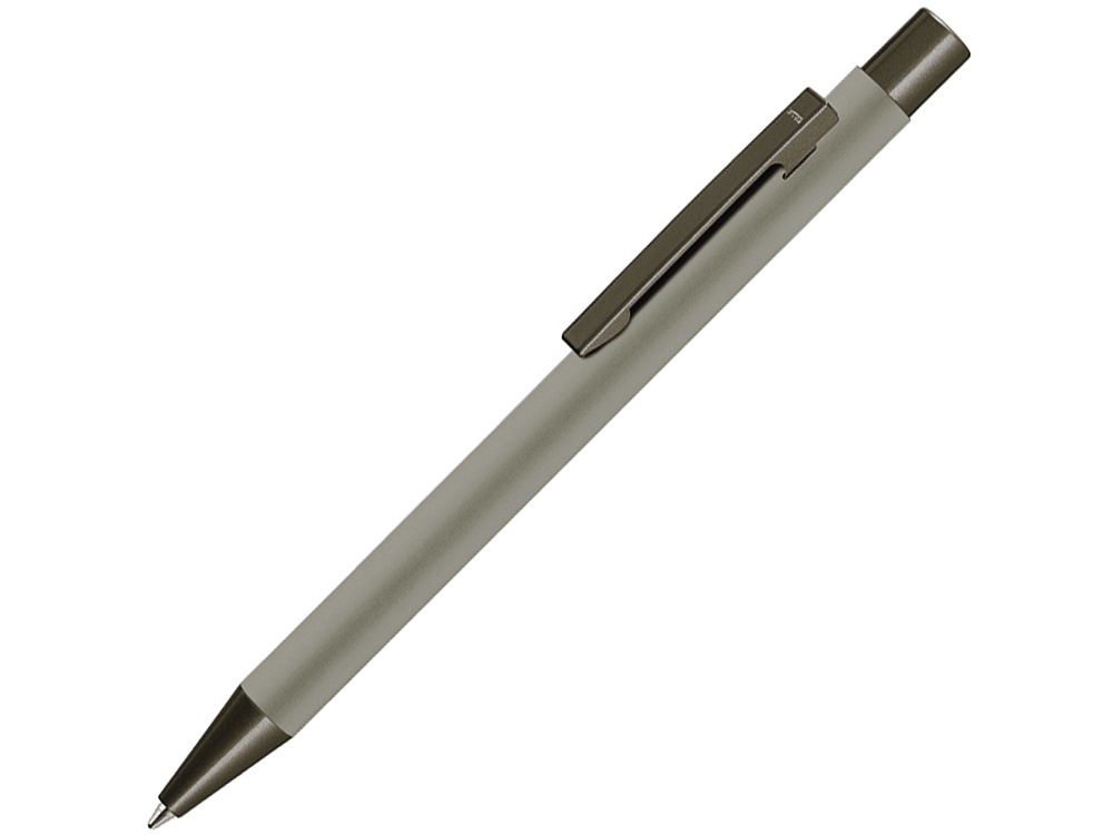 Ручка металлическая шариковая «Straight Gum» soft-touch с зеркальной гравировкой, серый, soft touch