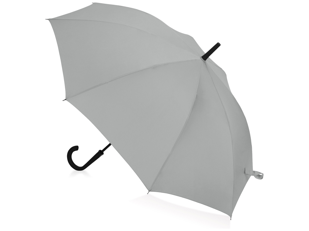Зонт-трость «Bergen», серый, полиэстер, soft touch