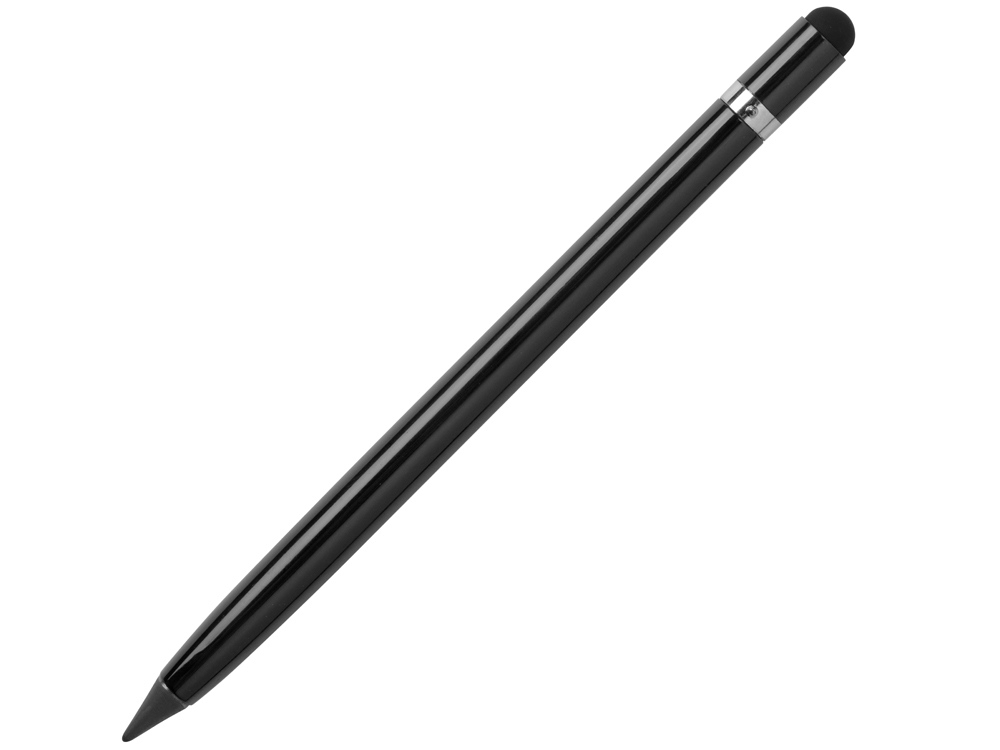 Вечный карандаш «Eternal» со стилусом и ластиком, черный, металл