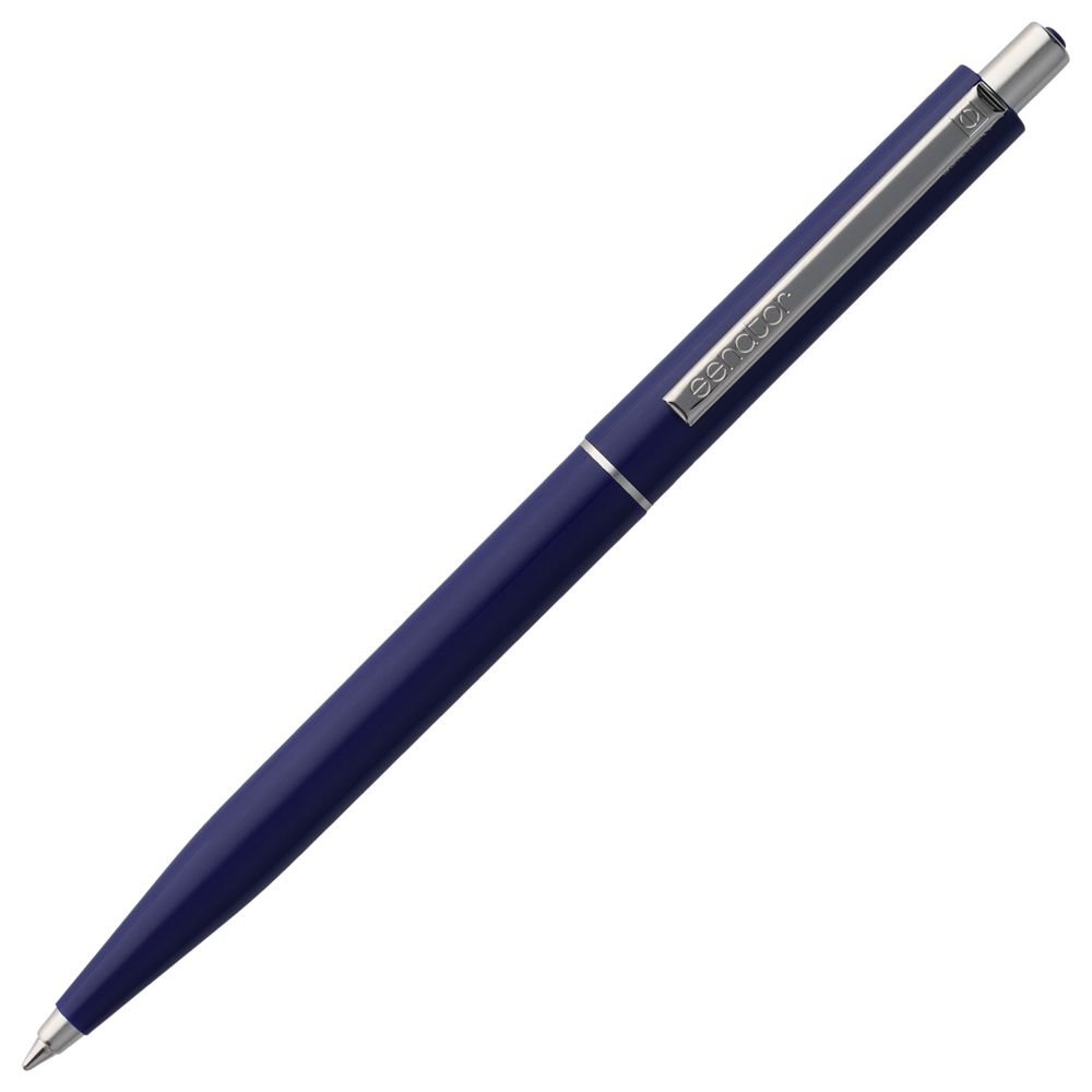 Ручка шариковая Senator Point, ver.2, темно-синяя, синий, пластик; металл