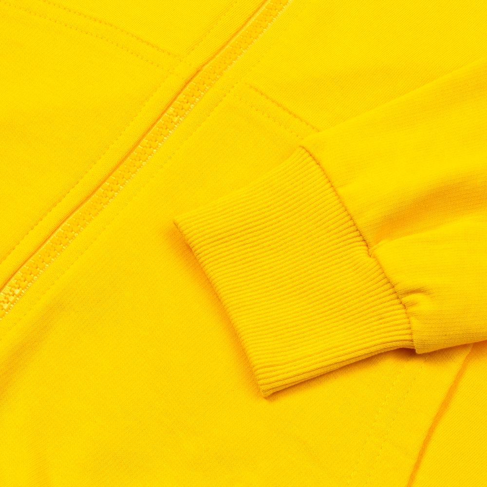 Толстовка на молнии с капюшоном Unit Siverga, желтая, желтый, хлопок