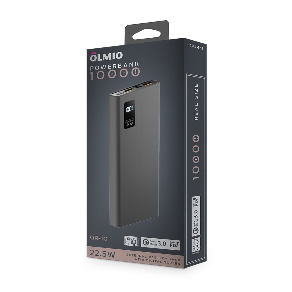 ПЗУ Olmio QR-10, серый, серый, пластик