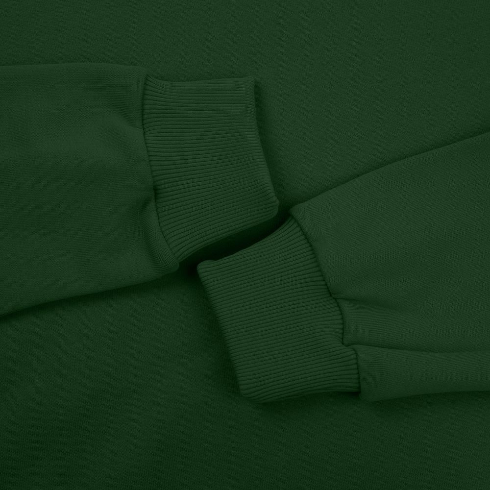 Толстовка Unit Toima Heavy, темно-зеленая, зеленый, хлопок