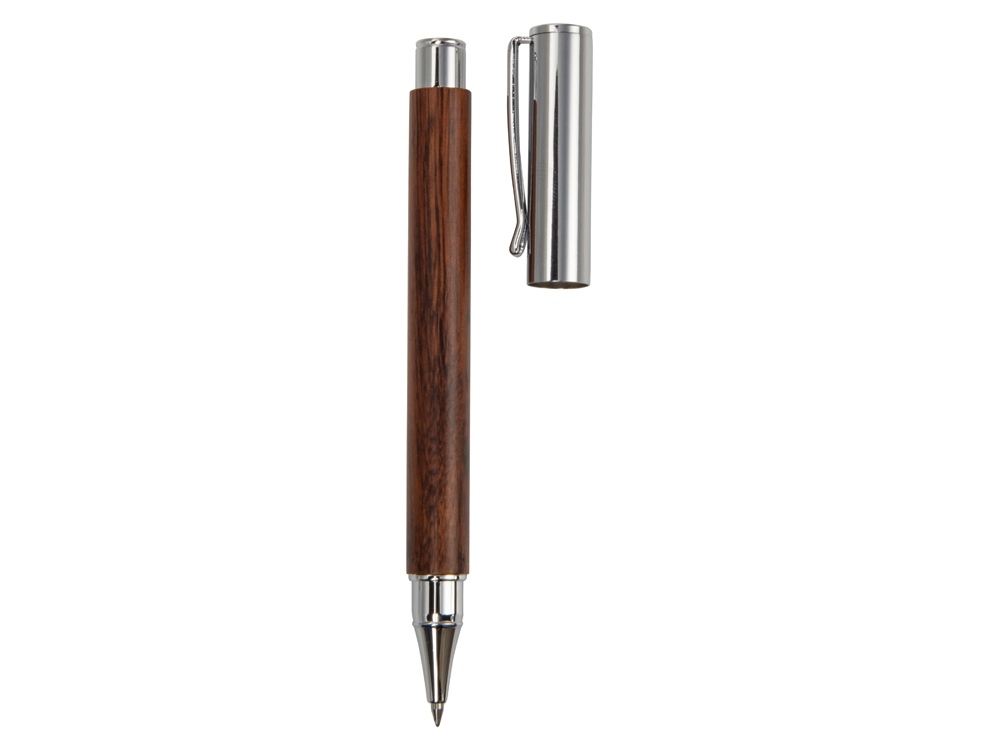Ручка роллер Падук, коричневый, серебристый, металл