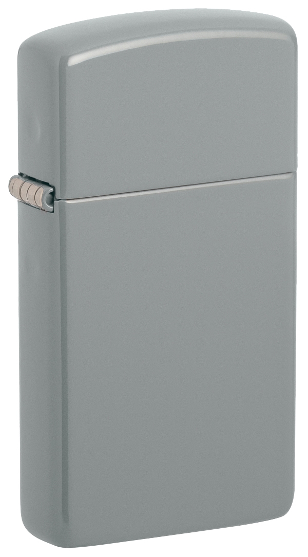 Зажигалка ZIPPO Slim® с покрытием Flat Grey, латунь/сталь, серая, глянцевая, 29x10x60 мм, серый