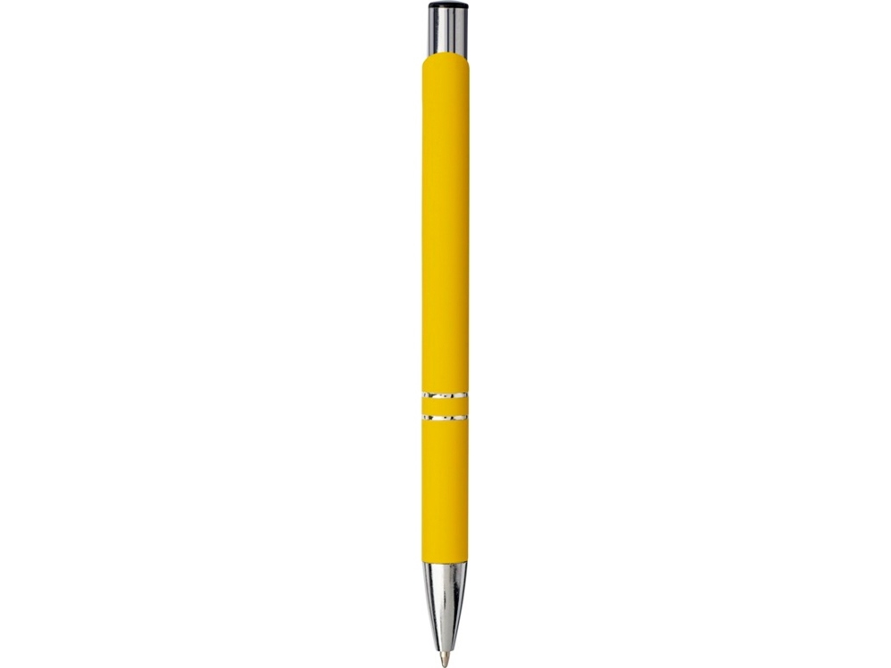 Ручка металлическая шариковая «Moneta» с антискользящим покрытием, желтый, алюминий