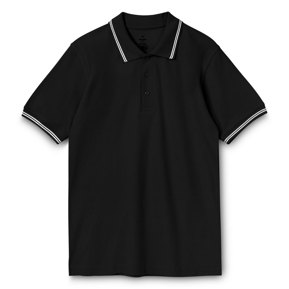 Рубашка поло Virma Stripes, черная, черный, хлопок