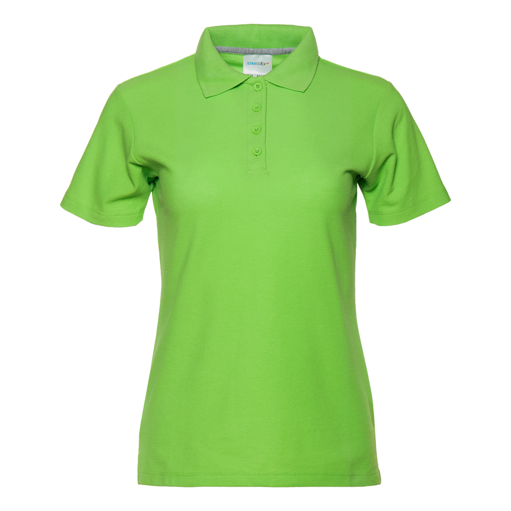Рубашка поло женская STAN хлопок/полиэстер 185, 04WL, Ярко-зелёный, 185 гр/м2, хлопок