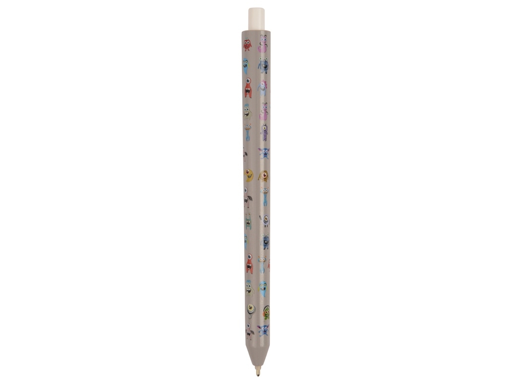 Ручка пластиковая шариковая Pigra P03 с круговым нанесением, белый, пластик