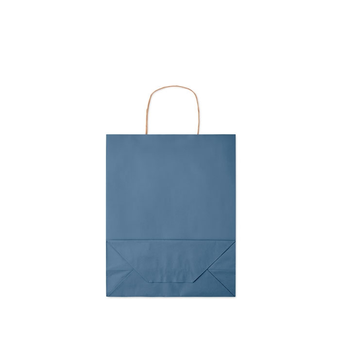 Подарочный пакет средн 90 г/м&#178;, синий, бумага