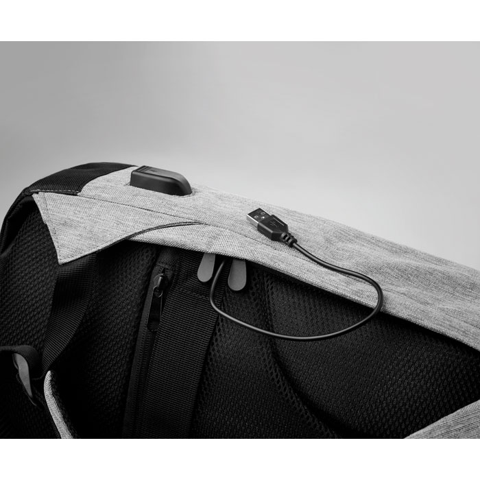Рюкзак для ноутбука, серый, canvas