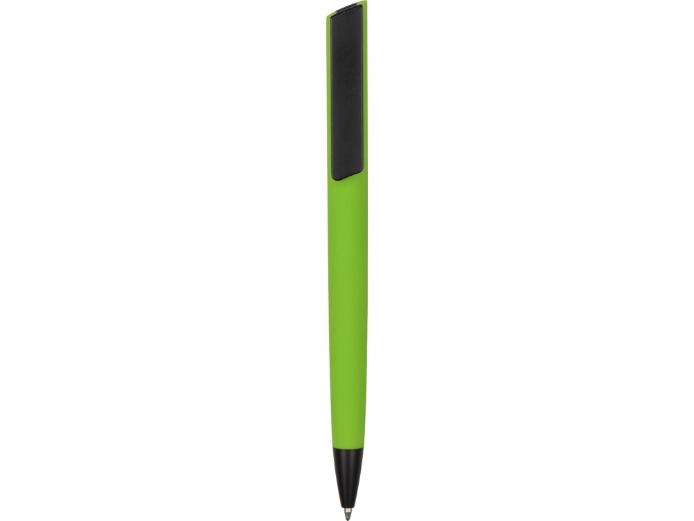 Ручка пластиковая шариковая «C1» soft-touch, черный, зеленый, soft touch