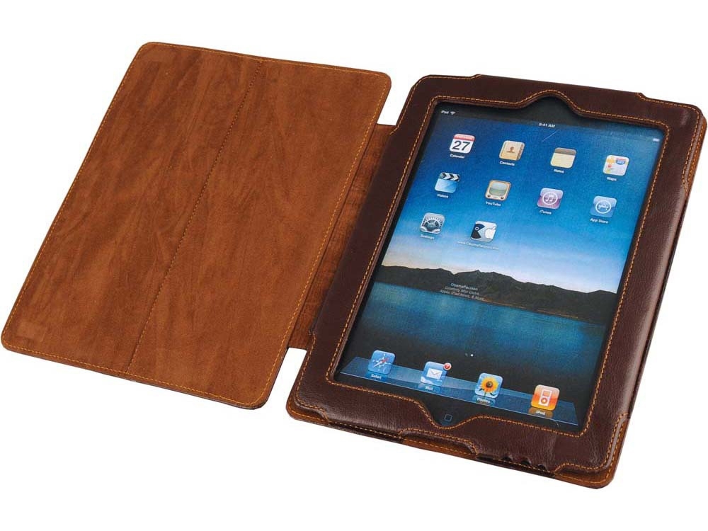 Чехол для iPad, коричневый, кожа