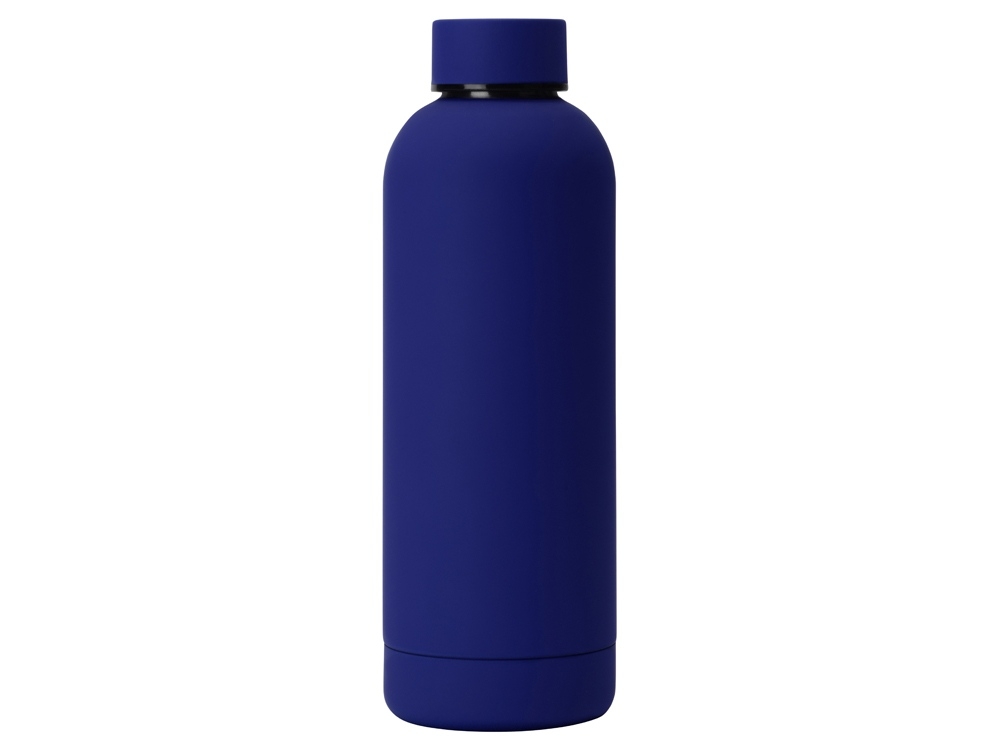 Вакуумная термобутылка с медной изоляцией  «Cask», soft-touch, 500 мл, синий, металл, soft touch