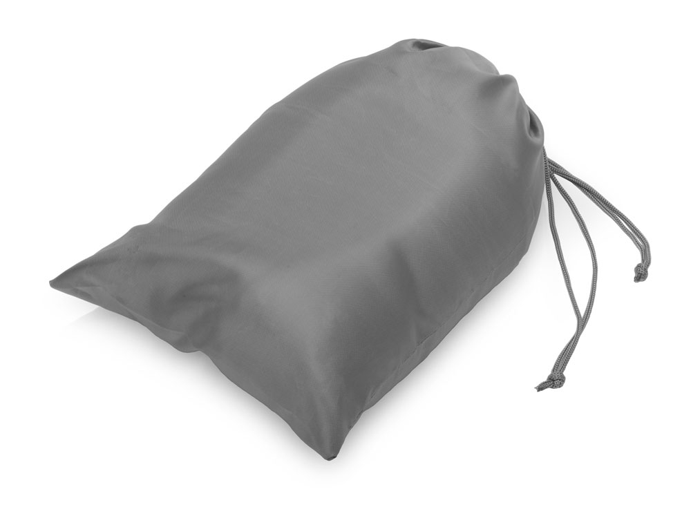 Подушка для путешествий с эффектом памяти «Basic», серый, полиэстер, пластик, микроволокно