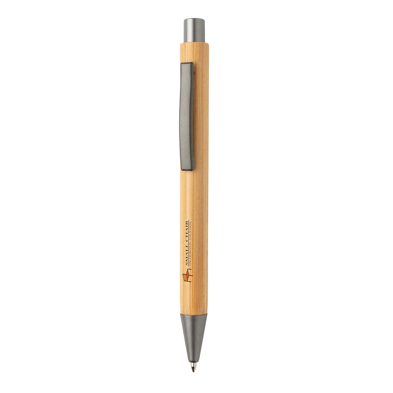 Тонкая бамбуковая ручка, коричневый, бамбук; железо