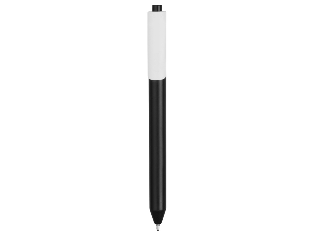 Ручка пластиковая шариковая Pigra P03, черный, белый, пластик