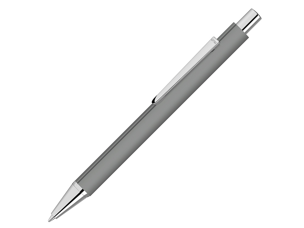 Ручка шариковая металлическая «Pyra» soft-touch с зеркальной гравировкой, серый, soft touch