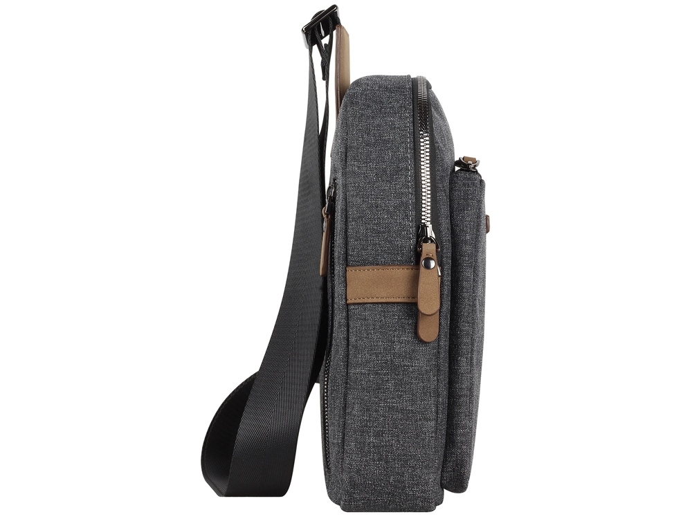 Рюкзак «Luce» с одним плечевым ремнем, серый, полиэстер