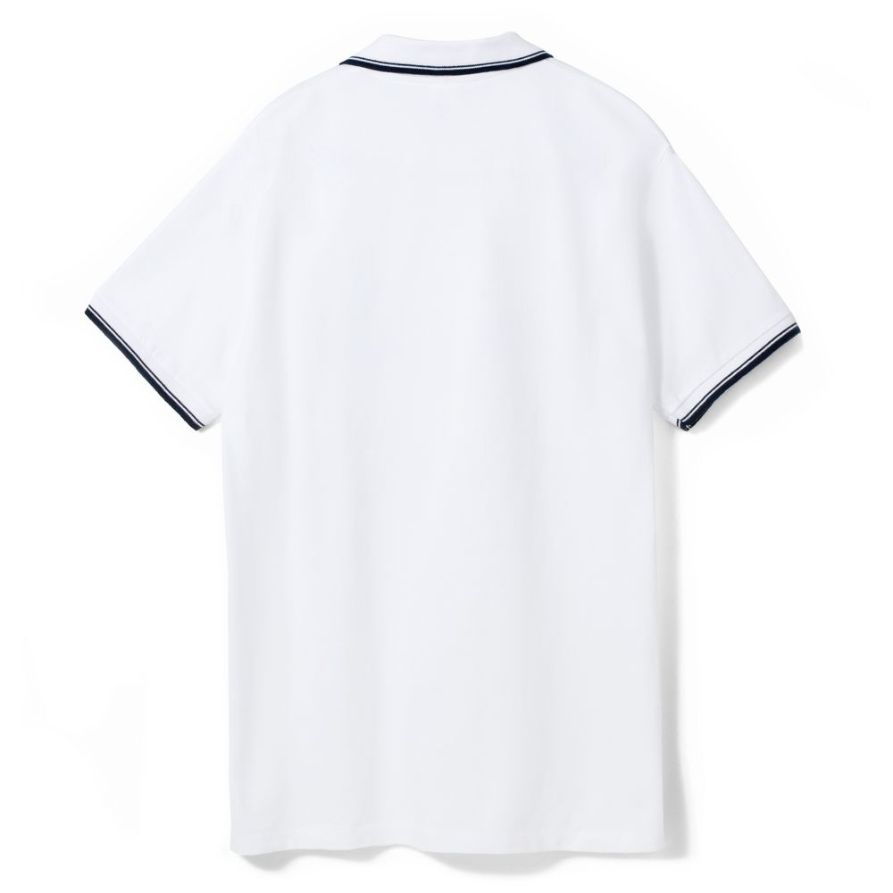Рубашка поло мужская с контрастной отделкой Practice 270, белый/темно-синий, белый, хлопок