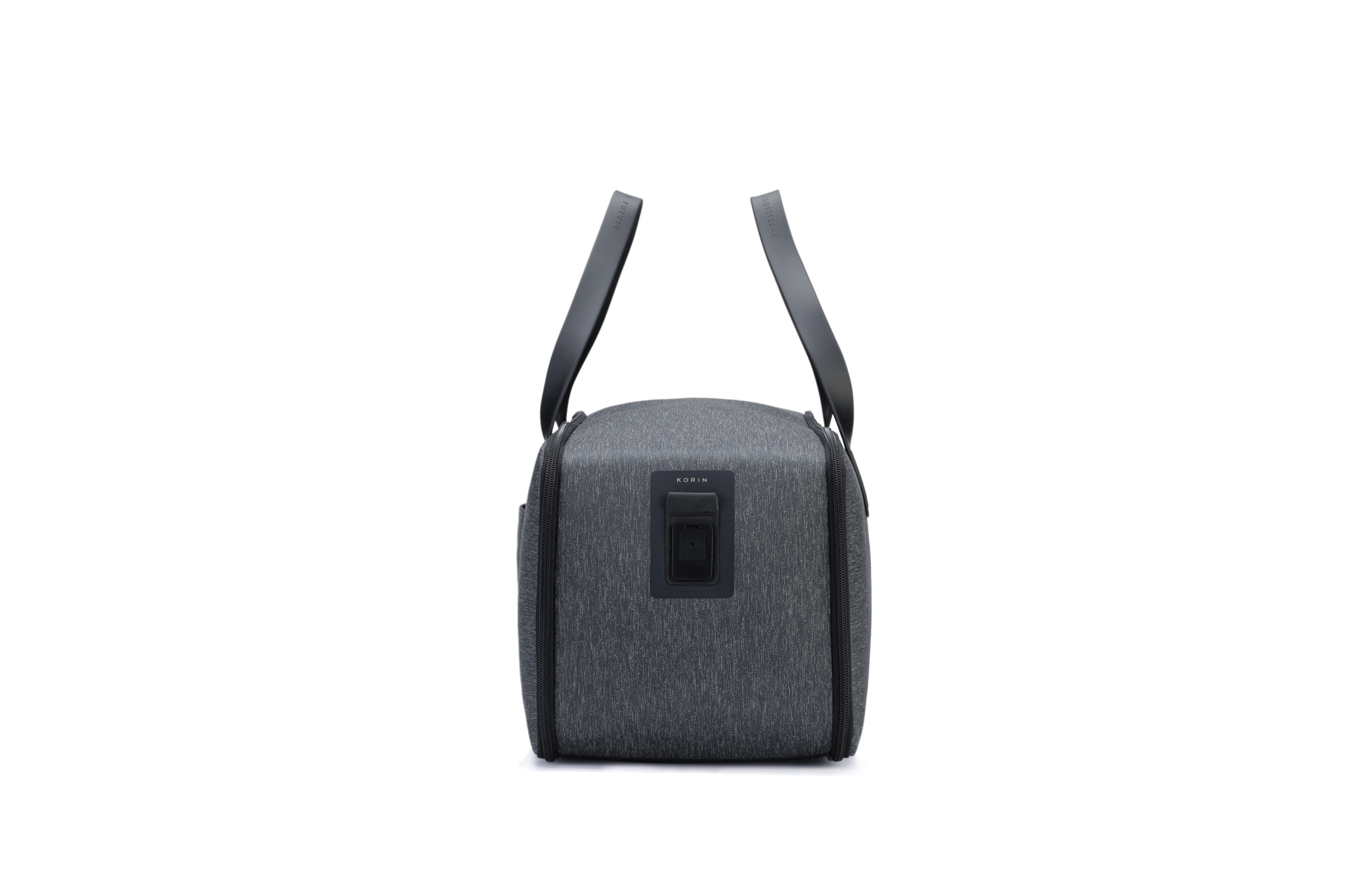 Дорожная сумка FlexPack Go 53х23х26 см, темно-серая, черный, полиэстер многослойного плетения, многослойный материал устойчив к порезам, водоотталкивающий