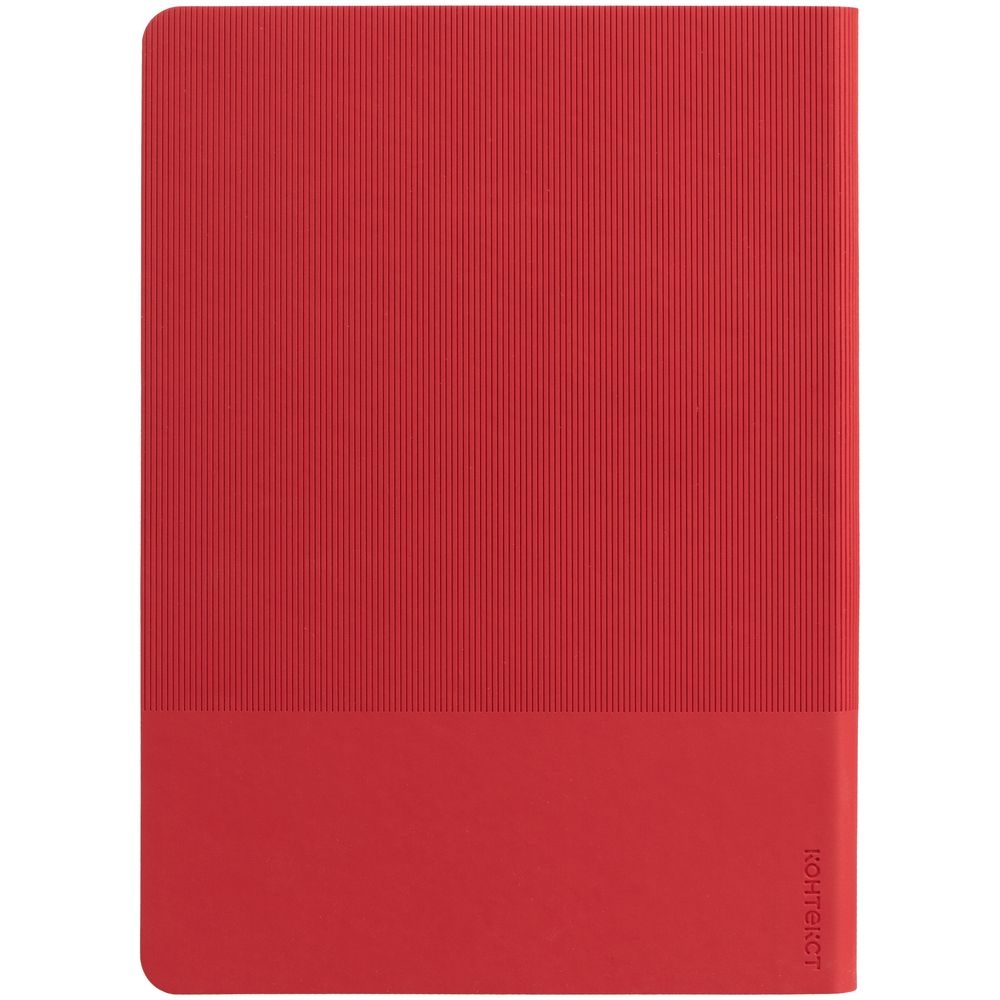 Ежедневник Vale, недатированный, красный, красный, искусственная кожа; покрытие софт-тач