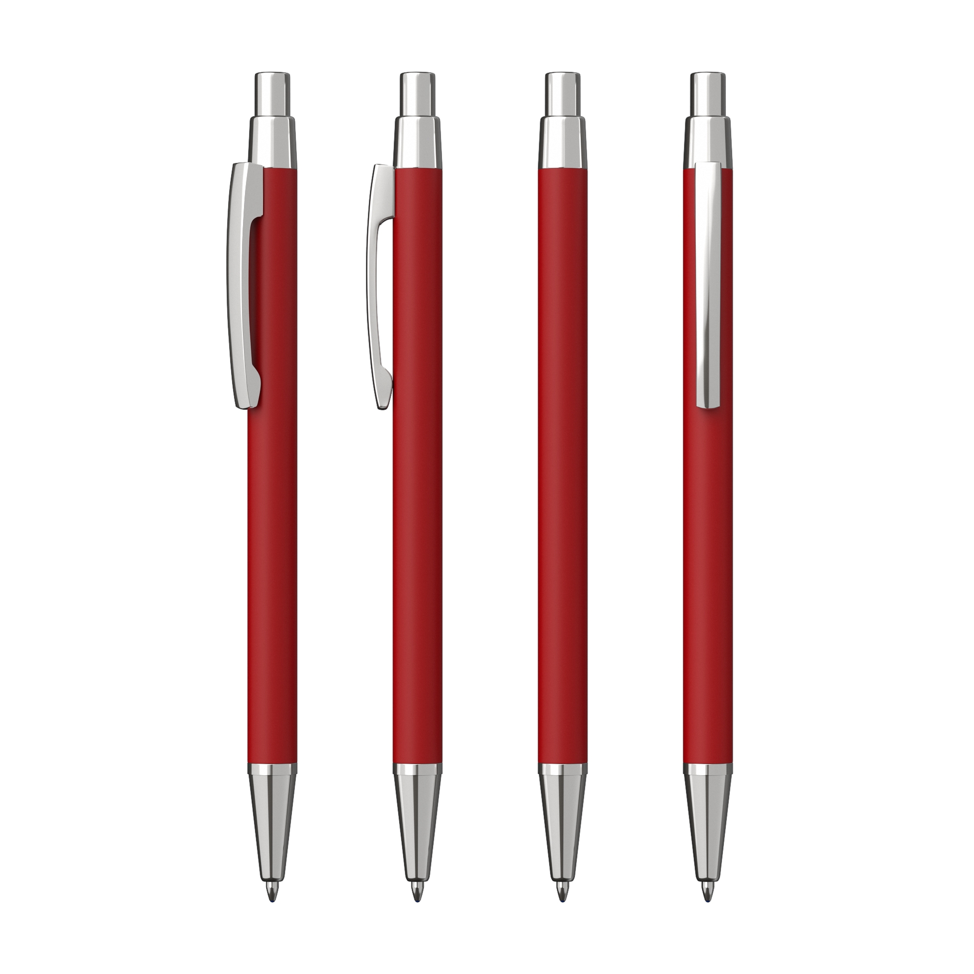 Ручка шариковая "Ray", покрытие soft touch, красный, металл/soft touch
