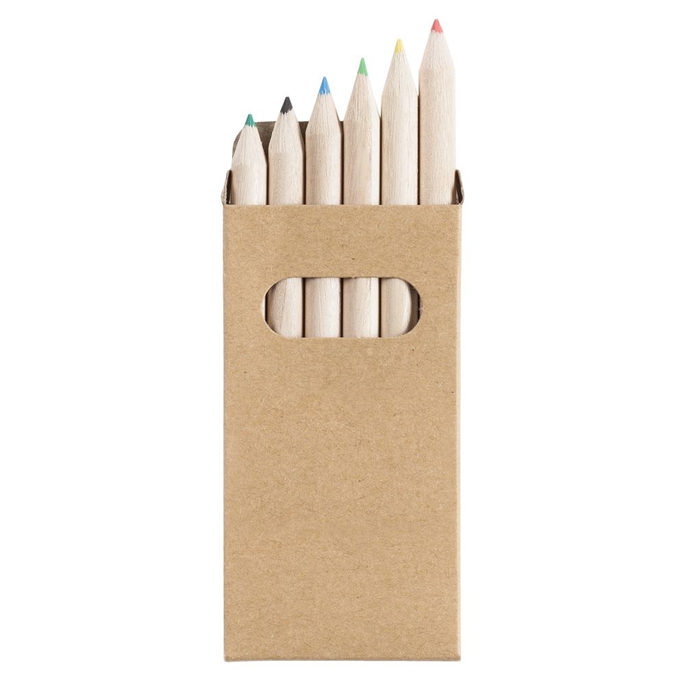 Набор цветных карандашей Pencilvania Mini, крафт, дерево; коробка - картон