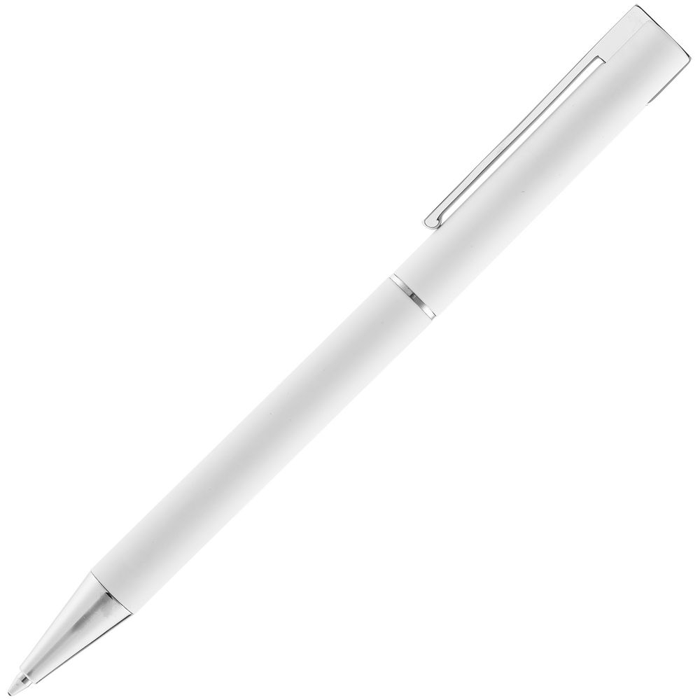 Ручка шариковая Blade Soft Touch, белая, белый, металл; покрытие софт-тач
