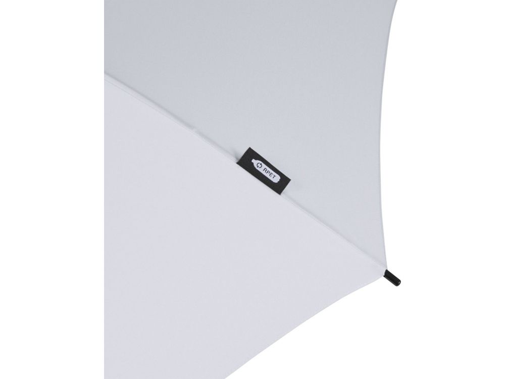 Зонт-трость «Niel» из из RPET, белый, полиэстер, пластик