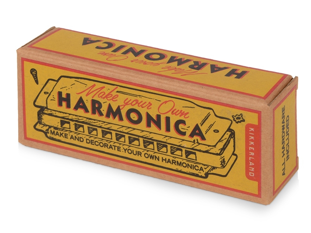 Губная гармошка DIY «Harmonica», желтый, пластик, металл