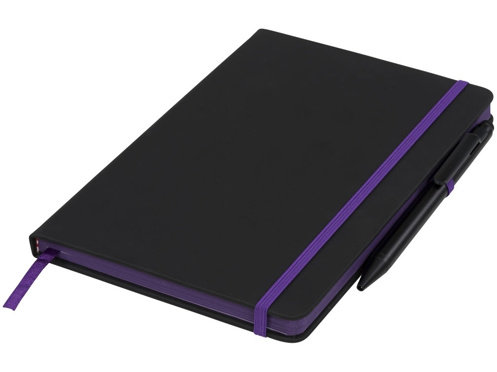 Блокнот А5 «Noir Edge», черный, фиолетовый, пластик