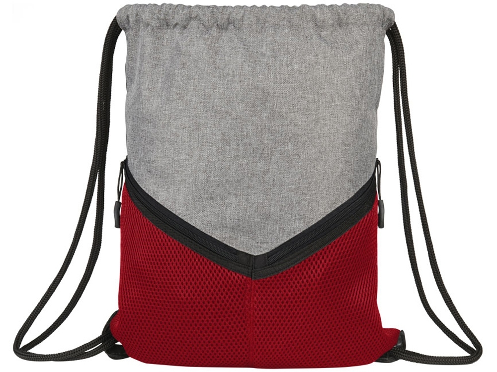 Спортивный рюкзак-мешок, красный, серый, полиэстер