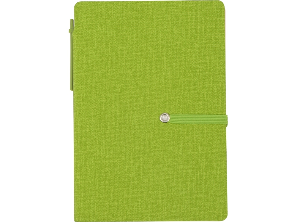 Набор стикеров А6 «Write and stick» с ручкой и блокнотом, зеленый, кожзам