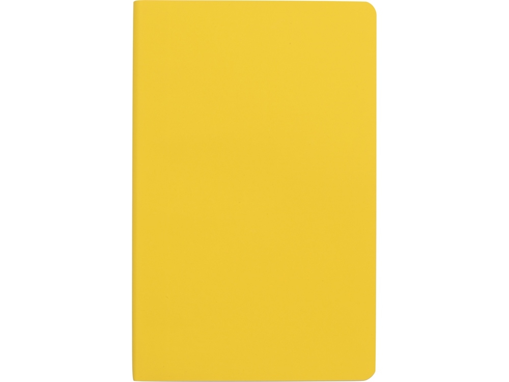 Блокнот А5 «Softy» soft-touch, желтый, пластик, soft touch