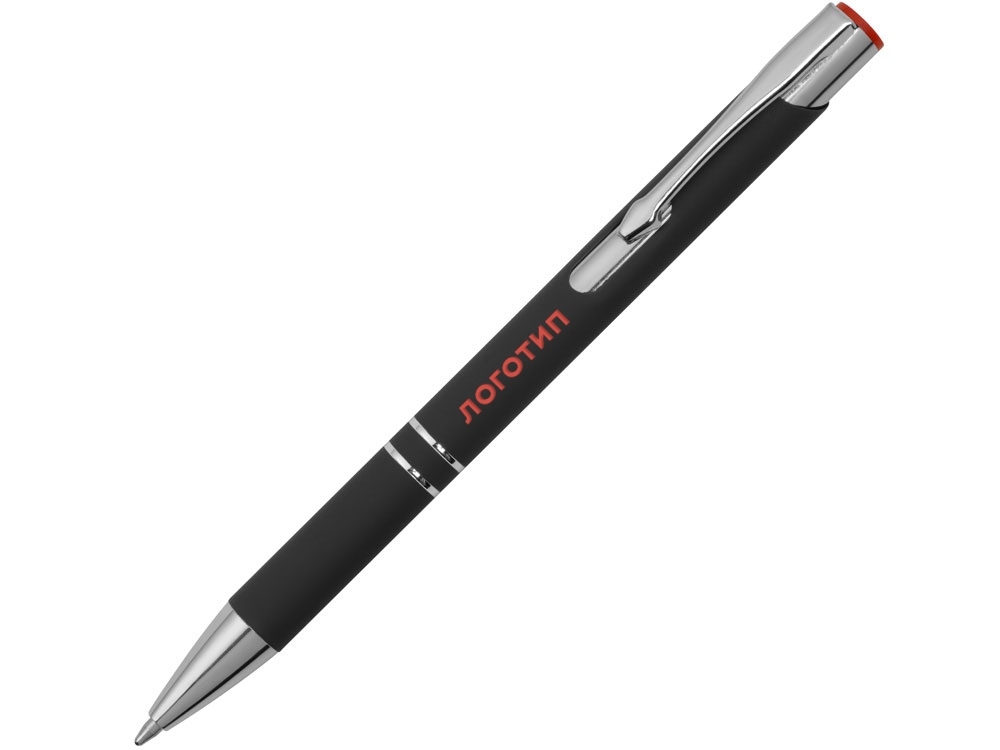 Ручка металлическая шариковая «Legend Mirror Gum» soft-touch, черный, красный, soft touch