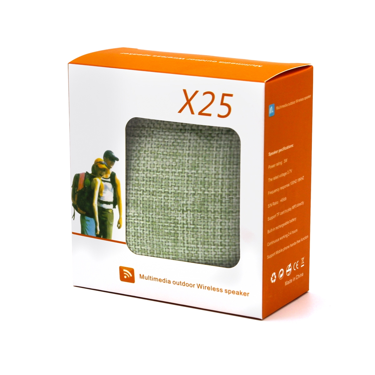 Беспроводная Bluetooth колонка X25 Outdoor (BLTS01), зеленая, зеленый