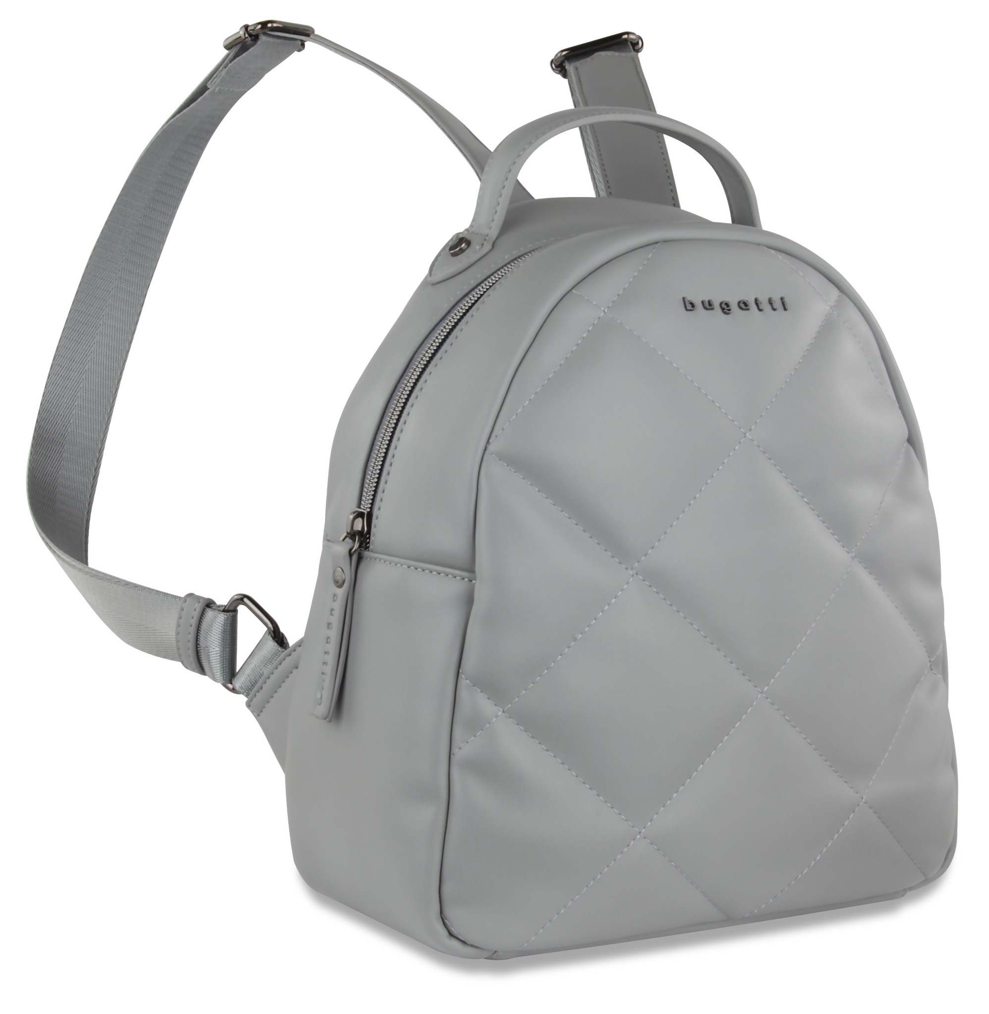 Рюкзак женский BUGATTI Cara, серый, полиуретан, 25,5х11х27,5 см, 7 л, серый
