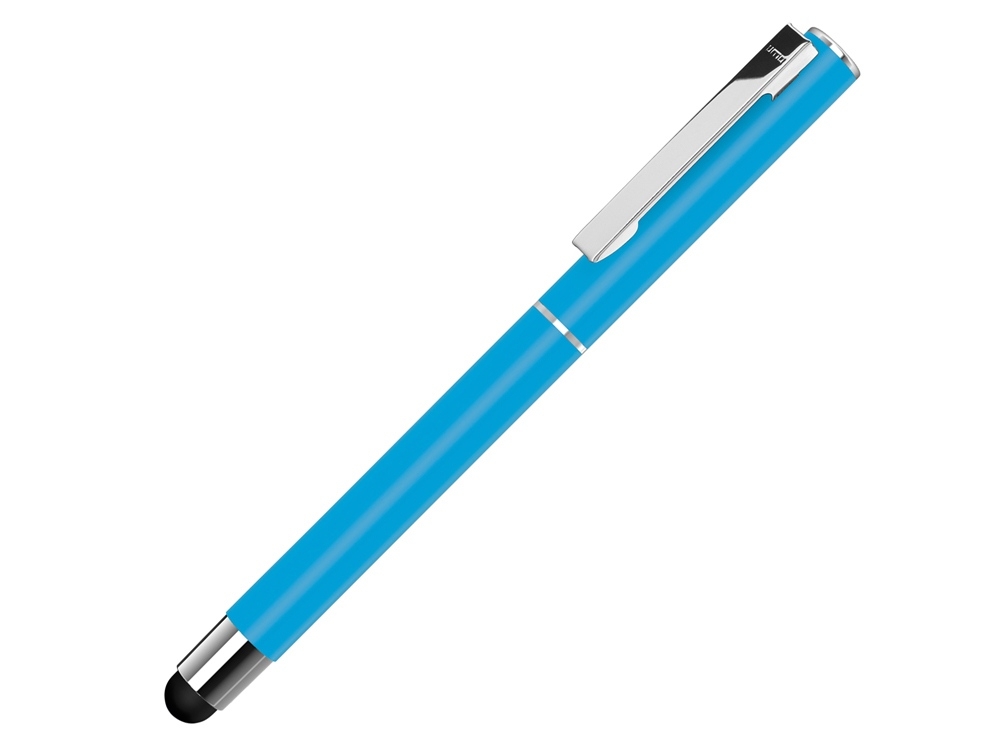 Ручка металлическая стилус-роллер «STRAIGHT SI R TOUCH», голубой, металл