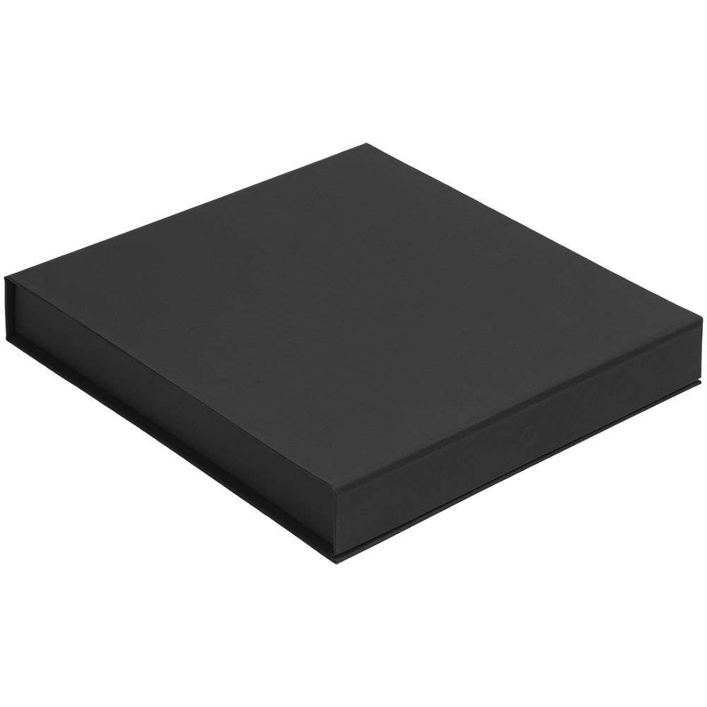 Коробка Modum, черная, черный, покрытие софт-тач; переплетный картон