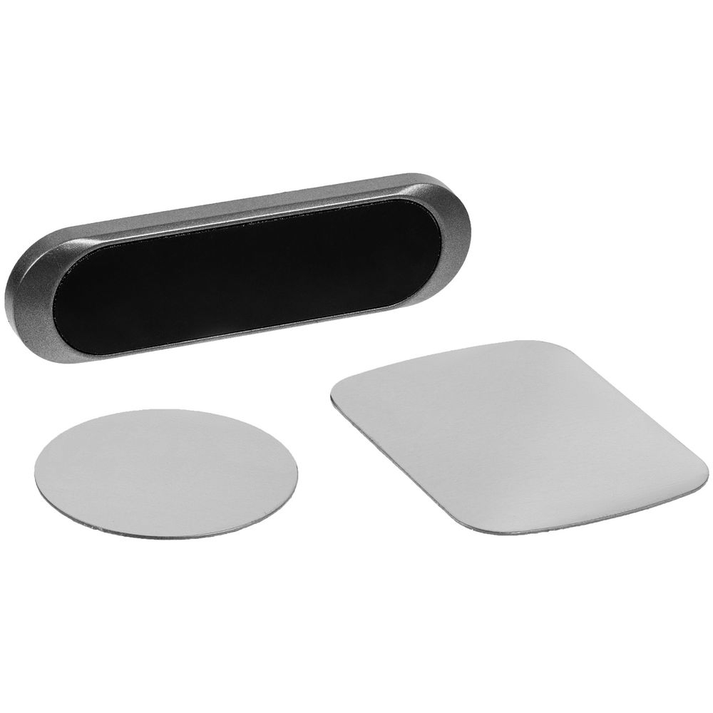 Магнитный держатель для смартфонов Inch, серебристый, серебристый, металл; покрытие софт-тач