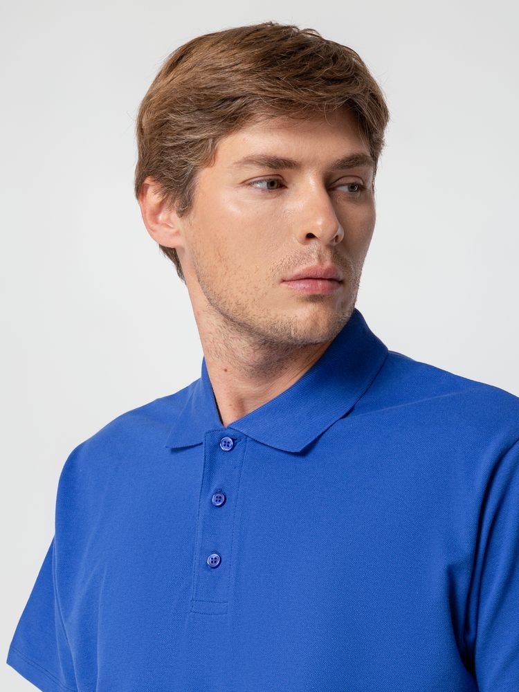 Рубашка поло мужская Spring 210, ярко-синяя (royal), синий, хлопок