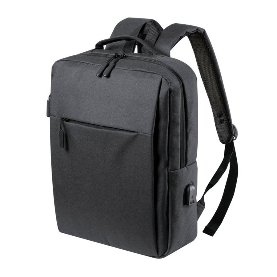 Рюкзак "Prikan", черный, 40x31x13 см, 100% полиэстер 600D, черный, 100% полиэстер 600d