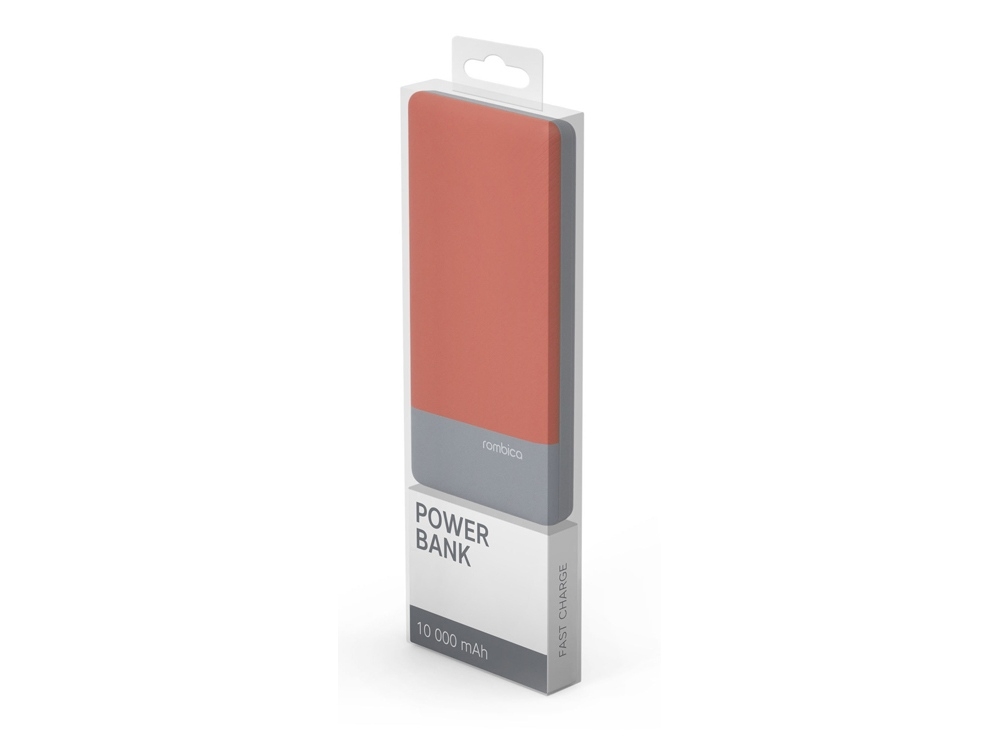 Внешний аккумулятор «NEO Charge 5C», 10000 mAh, красный, серый, soft touch