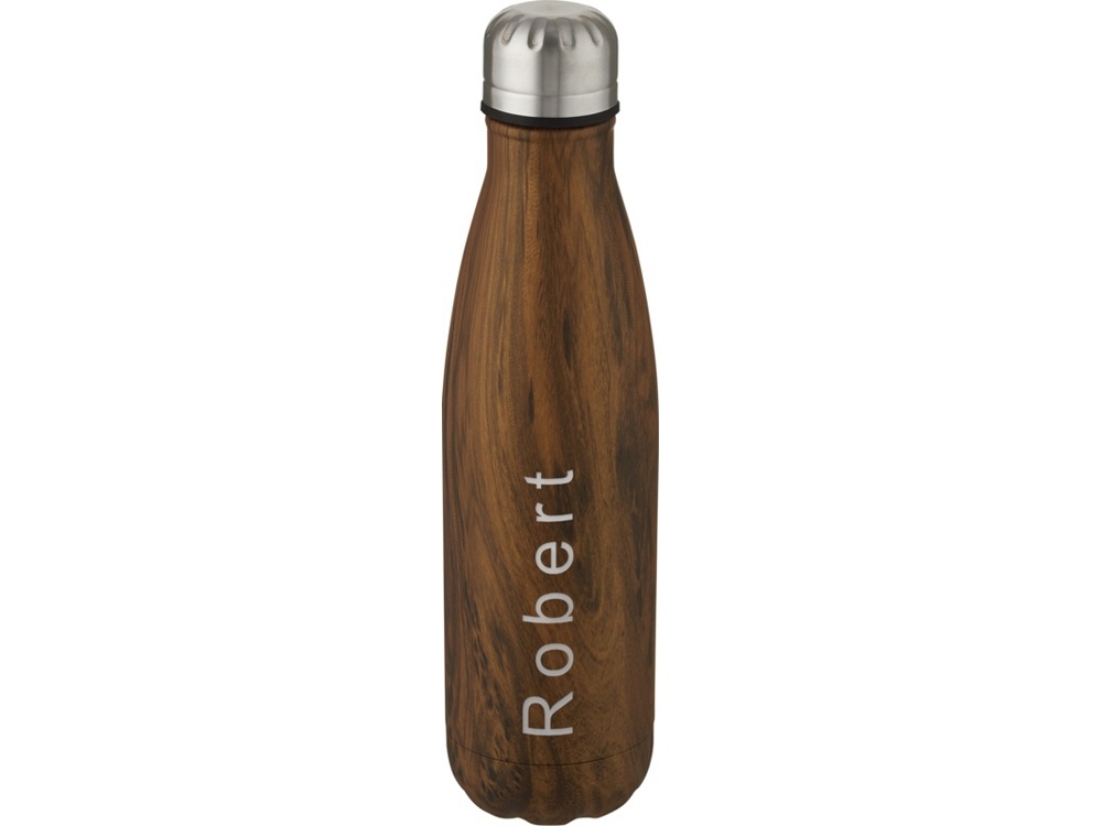 Бутылка «Cove» с вакуумной изоляцией и деревянным принтом, дерево, металл